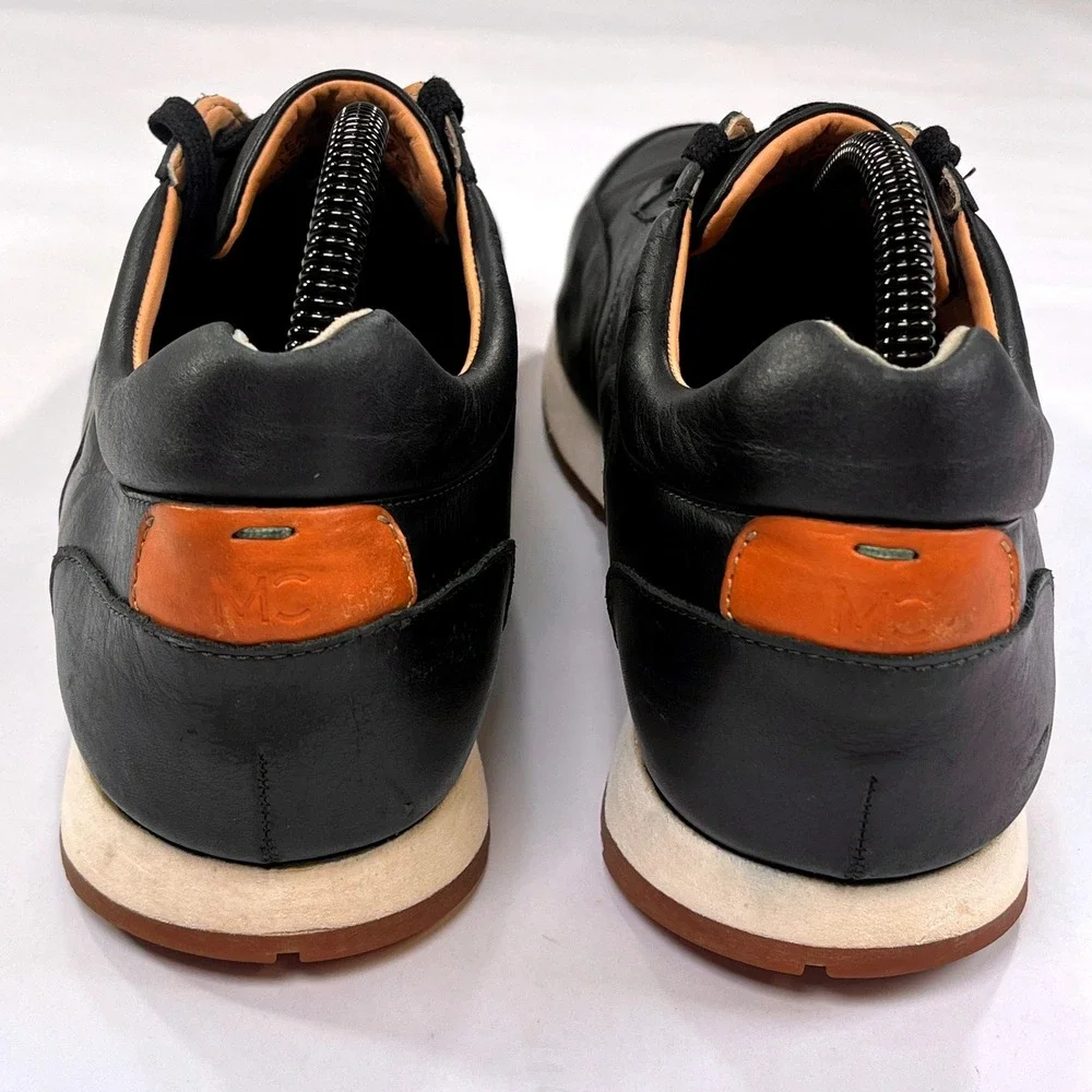 Moral Code MC Fashion Sneakers Mens 9 Black Leather Lace Up Casual Comfort Shoes
